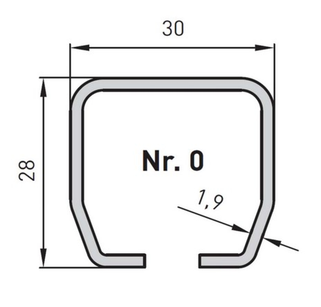 Laufschiene / Laufrohr Typ 0 / 6m / verzinkt MEA 11330405